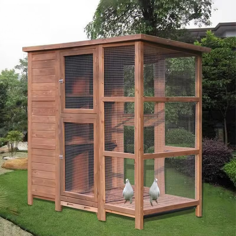 Outdoor Furniture Easy To Clean - Большая деревянная клетка-вольер для птиц, уличная,