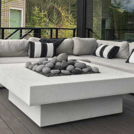 Outdoor Furniture With Fire Pit Table - Комплект уличной мебели: диван, стол-очаг, индивидуальный