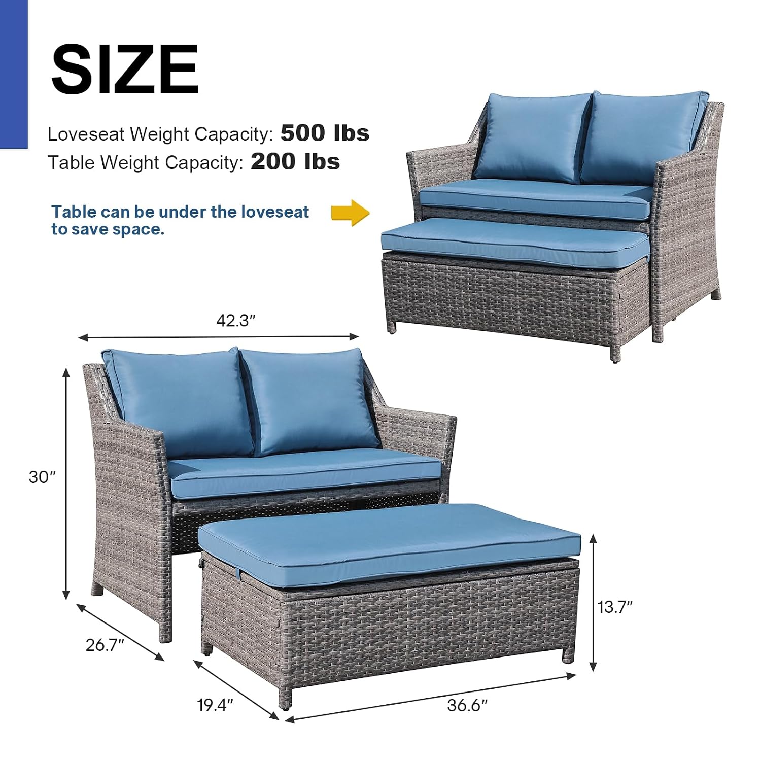 Плетеный двухместный диван для – обзор и цена Outdoor Furniture With Storage For Cushions