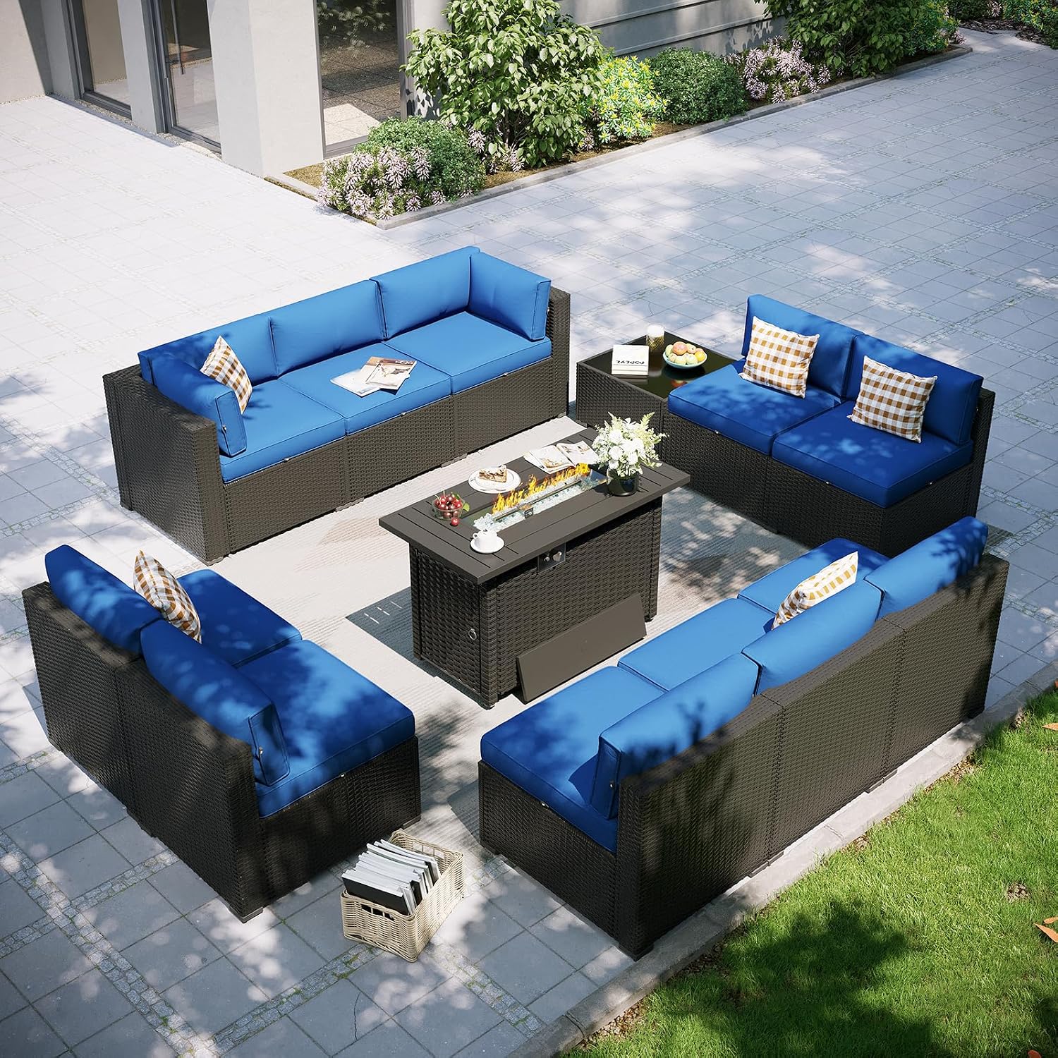 Комплект садовой мебели с стол – обзор и цена Outdoor Furniture With Fire Pit Table