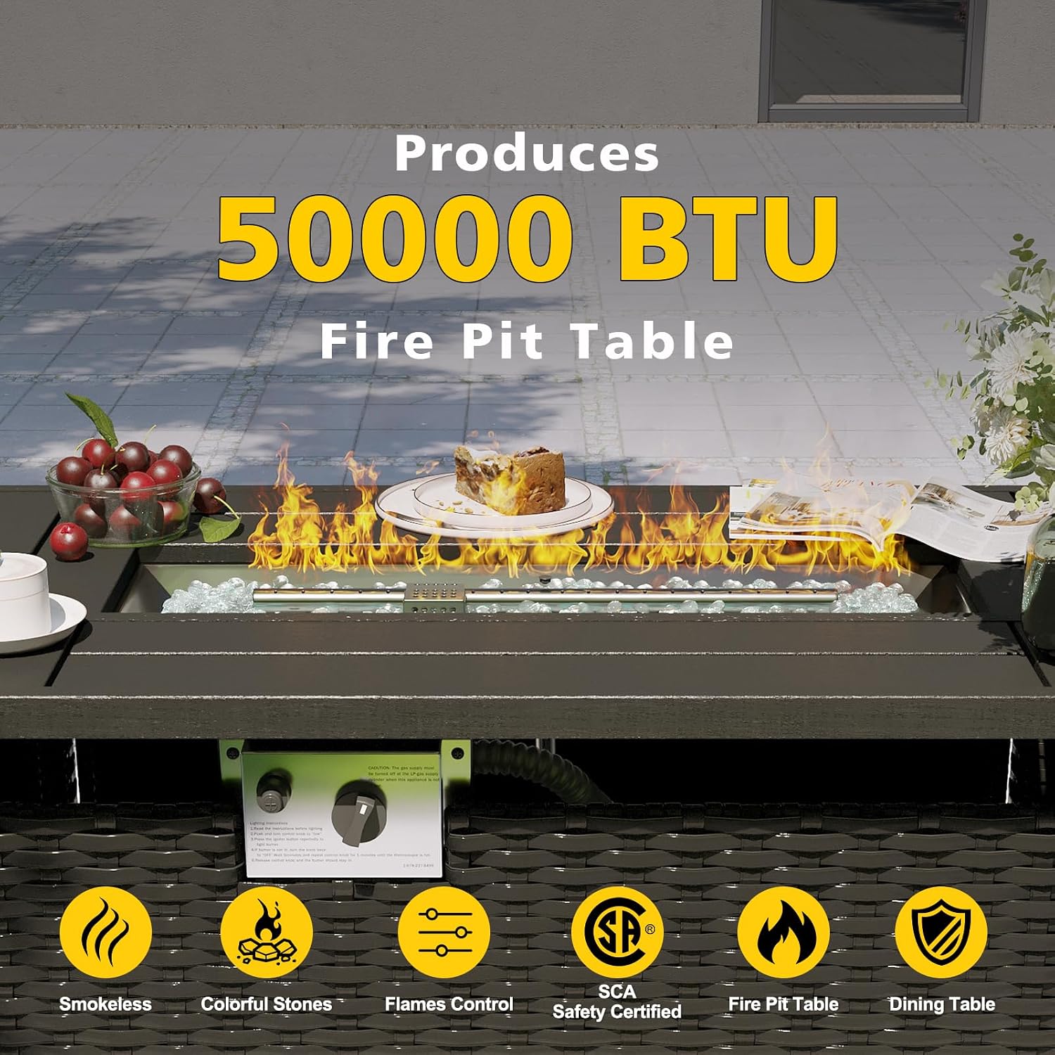 Комплект садовой мебели с стол – обзор и цена Outdoor Furniture With Fire Pit Table