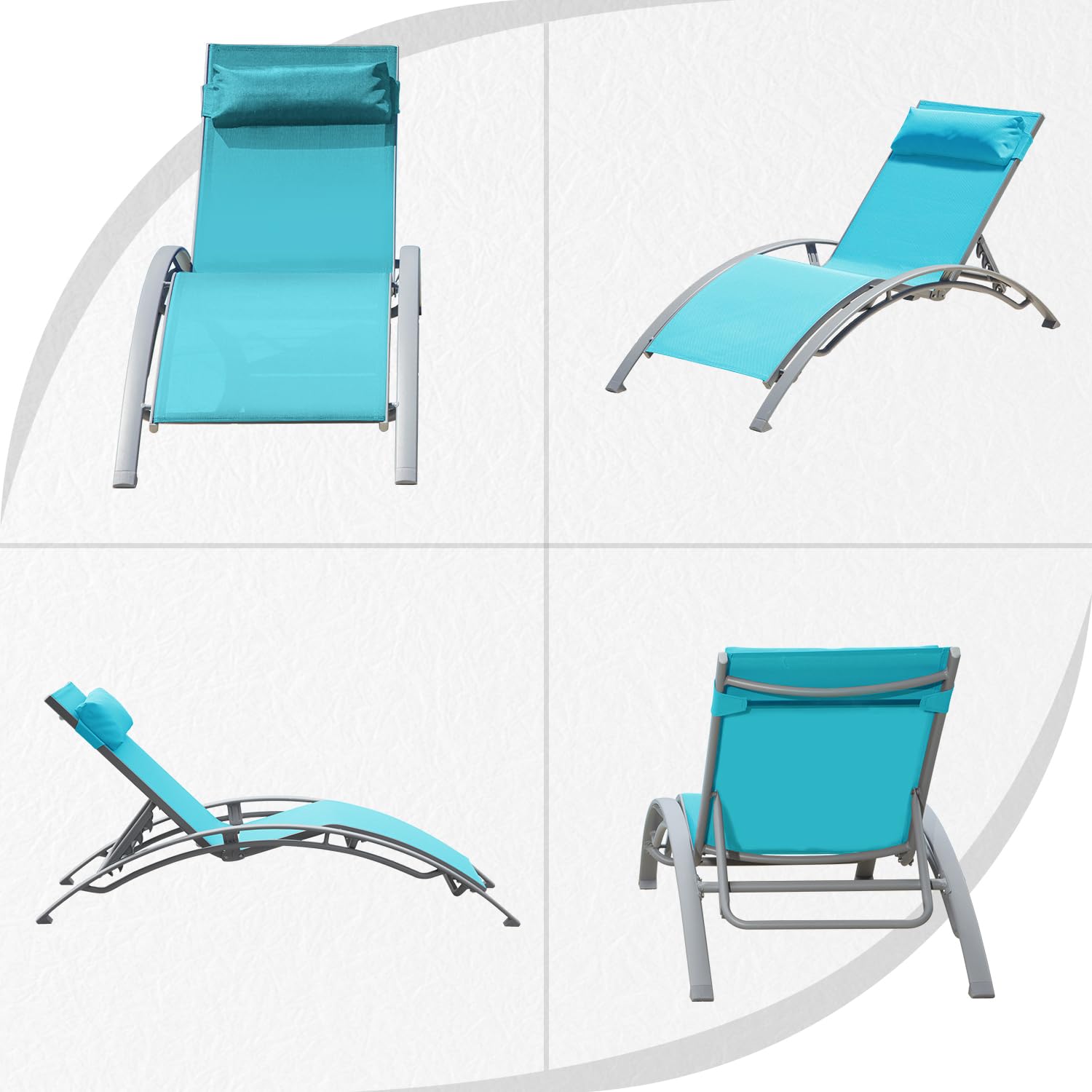 Регулируемый алюминиевый шезло – обзор и цена Deck Chair Lounger