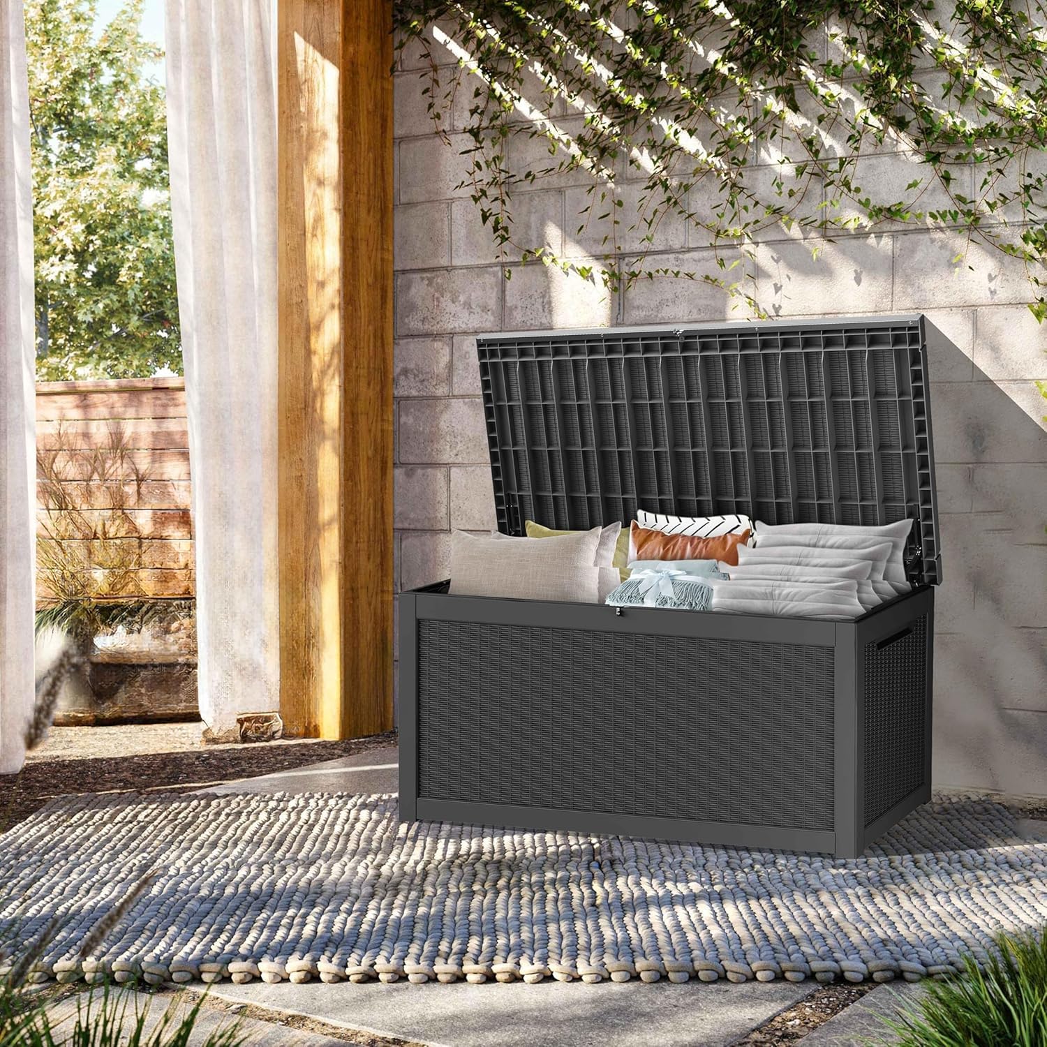 Уличный ящик для хранения, 350 – обзор и цена Outdoor Furniture With Storage For Cushions