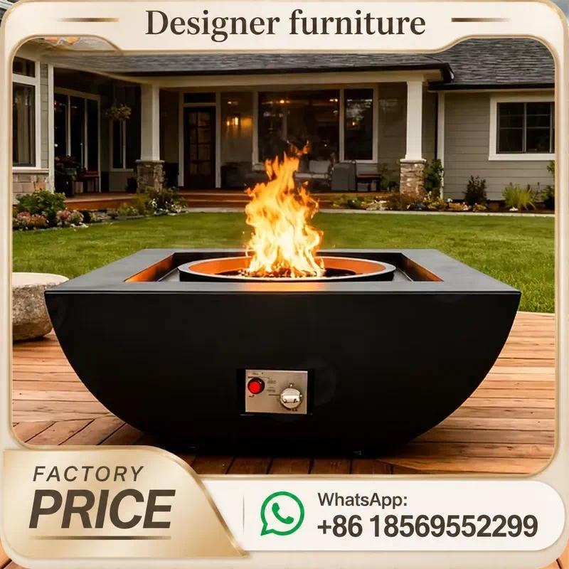 Индивидуальный уличный газовый – обзор и цена Outdoor Furniture With Fire Pit Table