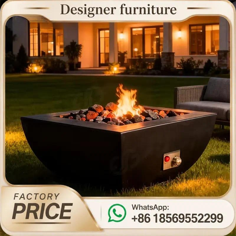 Индивидуальный уличный газовый – обзор и цена Outdoor Furniture With Fire Pit Table