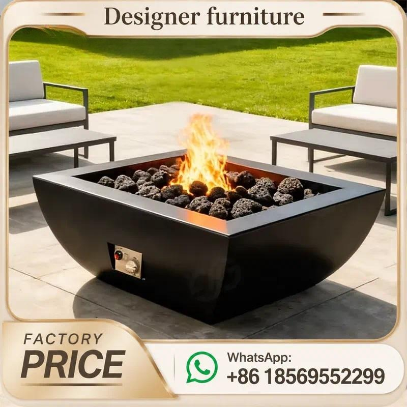 Индивидуальный уличный газовый – обзор и цена Outdoor Furniture With Fire Pit Table