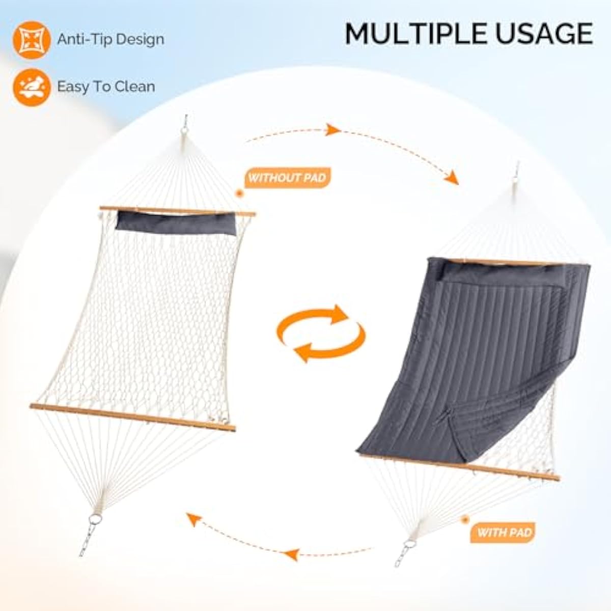 Прочная двойная гамак-кровать  – обзор и цена Hammock With Stand