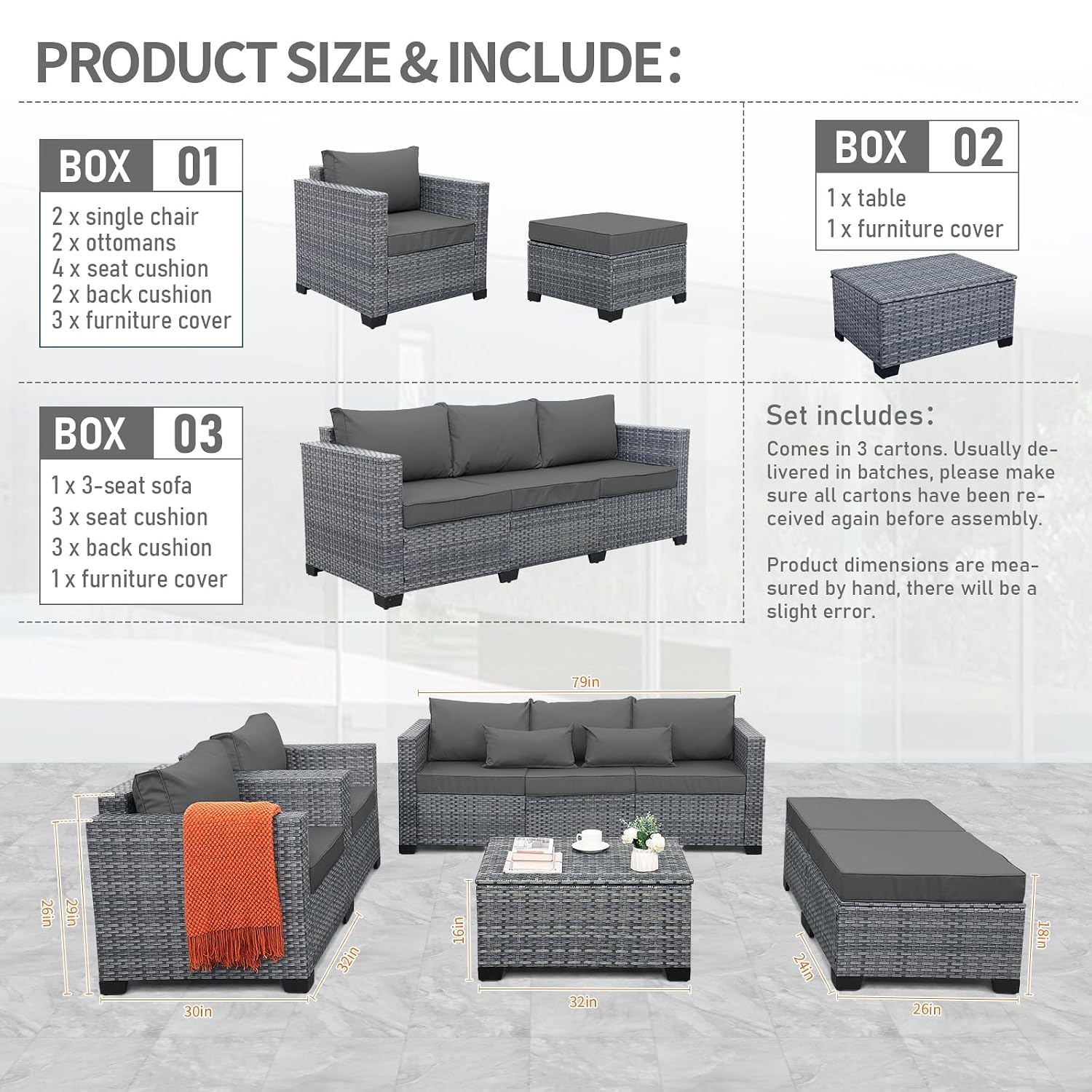6-местный плетеный комплект са – обзор и цена Outdoor Furniture With Storage For Cushions