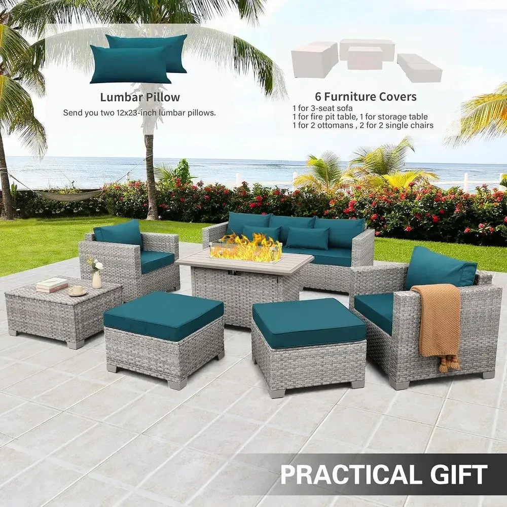 Комплект садовой мебели из 6 п – обзор и цена Outdoor Furniture With Fire Pit Table