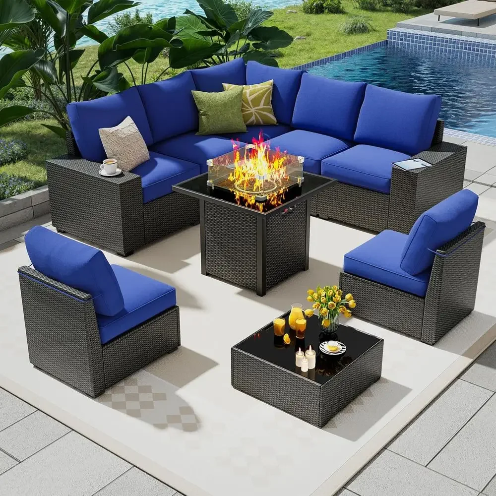 Комплект уличной мебели для па – обзор и цена Outdoor Furniture With Fire Pit Table