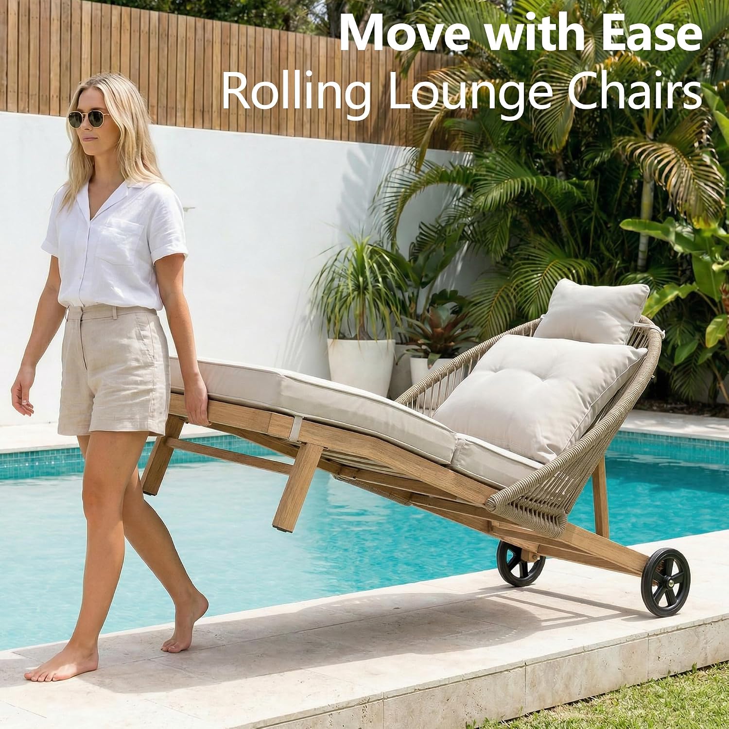 Уличные шезлонги, современная  – обзор и цена Deck Chair Lounger